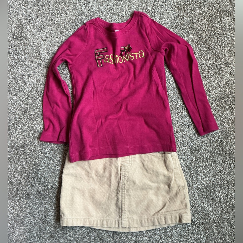 Gymboree Girls Shirt and Skirt sz5